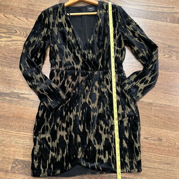 Bardot Ariela Mini Faux Wrap Long Sleeve Cocktail V Neck Dress Size 6 Small - Picture 7 of 9